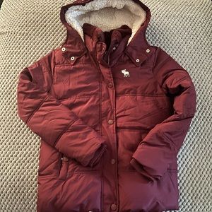 Perfect burgundy puffer from Abercrombie
